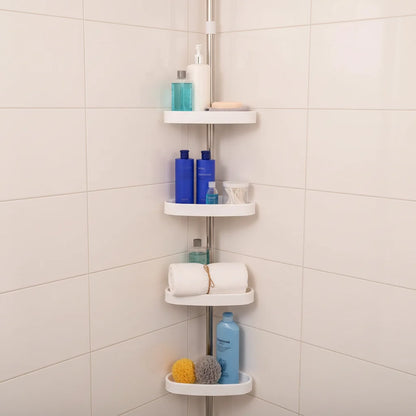 Shower Shelf Tension Pole Adjustable Corner