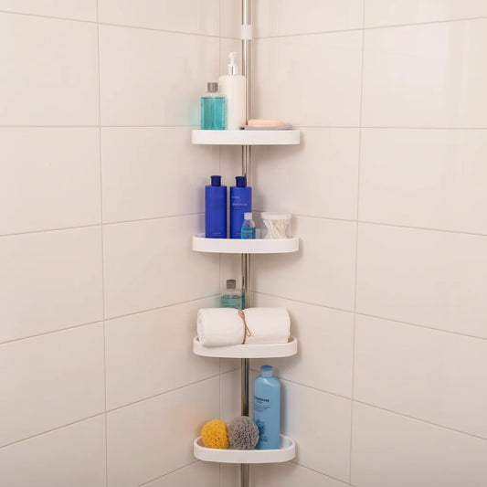 Shower Shelf Tension Pole Adjustable Corner