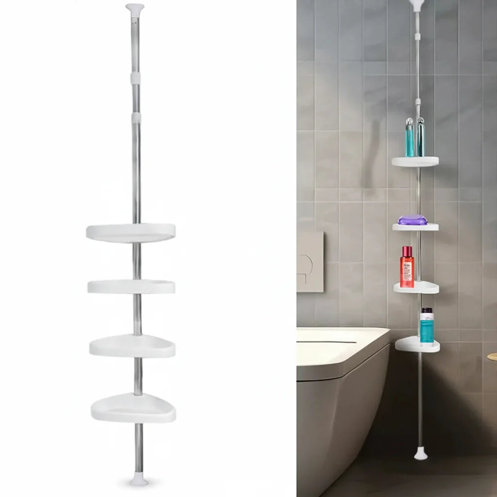 Shower Shelf Tension Pole Adjustable Corner