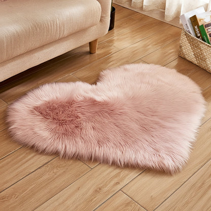 Area Rug Heart Shaped Plush Acrylic Indoor