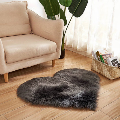 Area Rug Heart Shaped Plush Acrylic Indoor