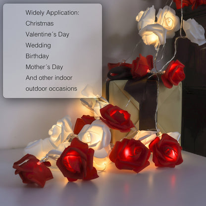 String Lights Rose Flower Battery Powered