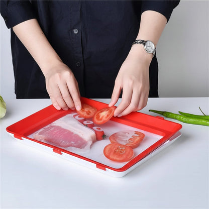 Food Storage Tray Reusable Elastic Seal