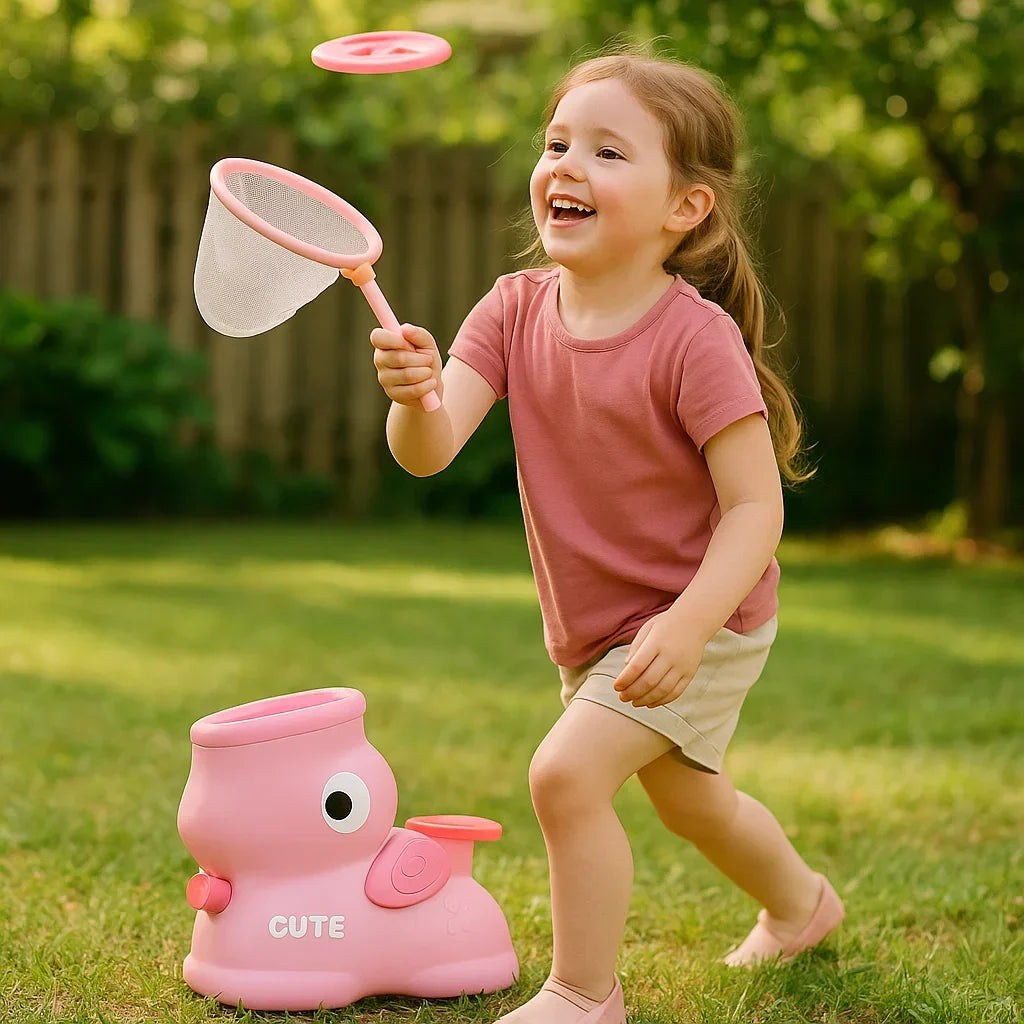 Kids Toy Frisbee Launcher Net Game Active