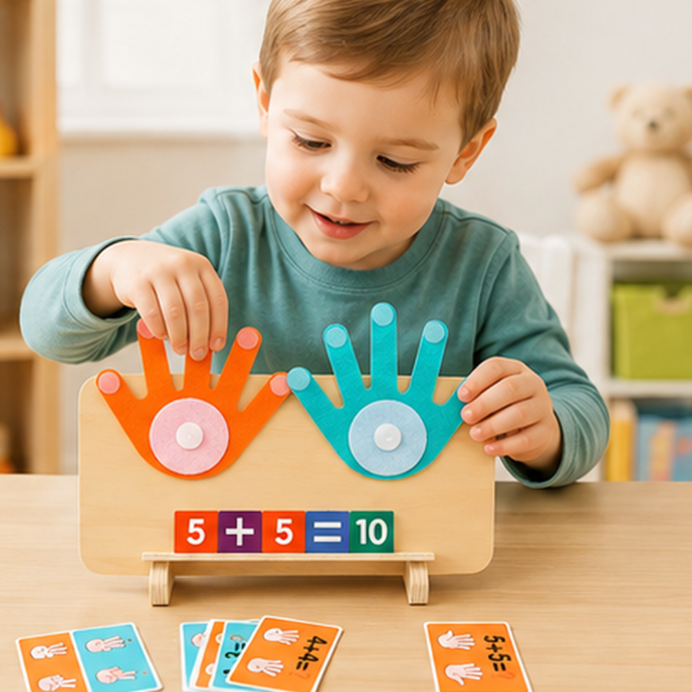 Finger Counting Game Wooden Toy Educational