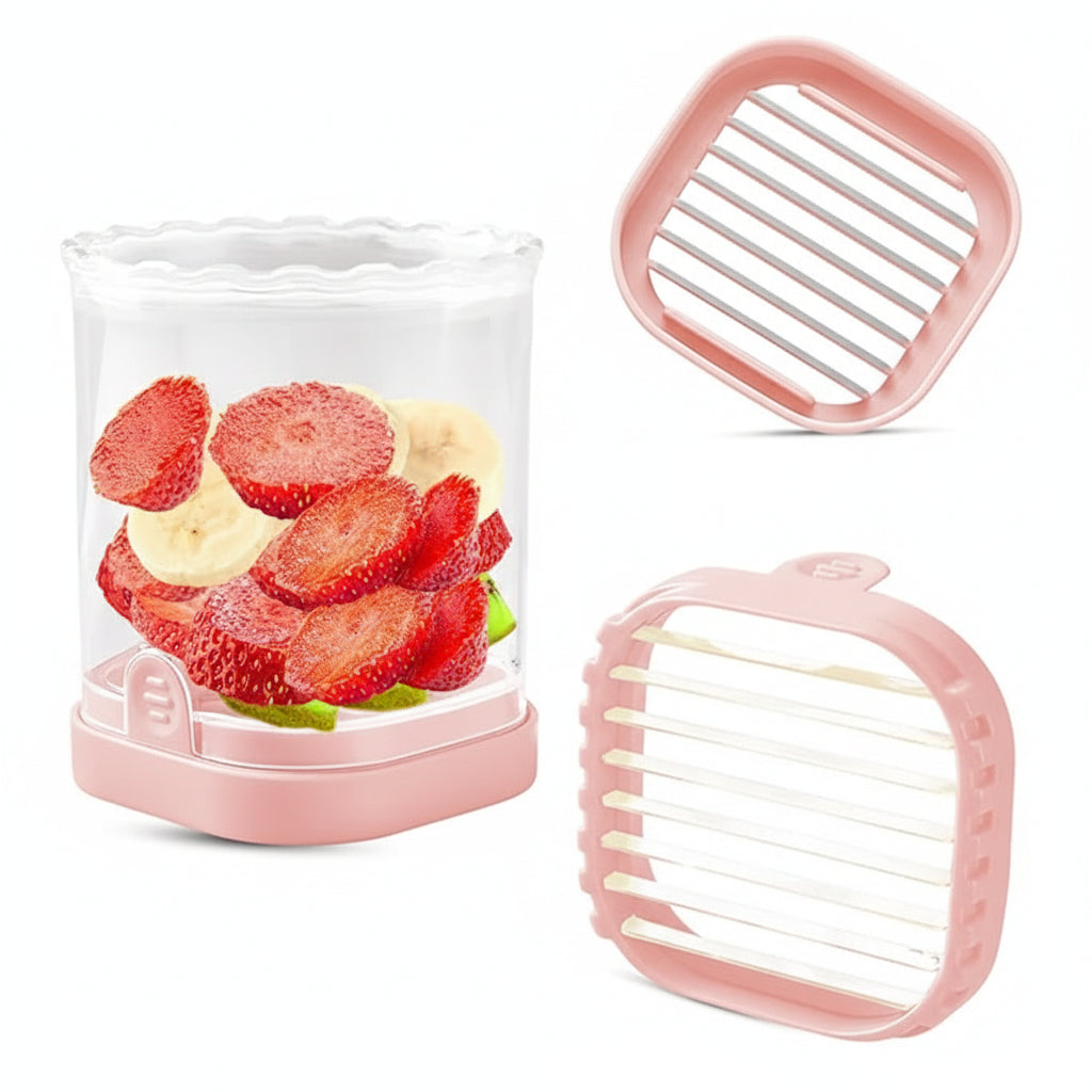 Fruit Slicer 8 Blades Easy Use Strawberry