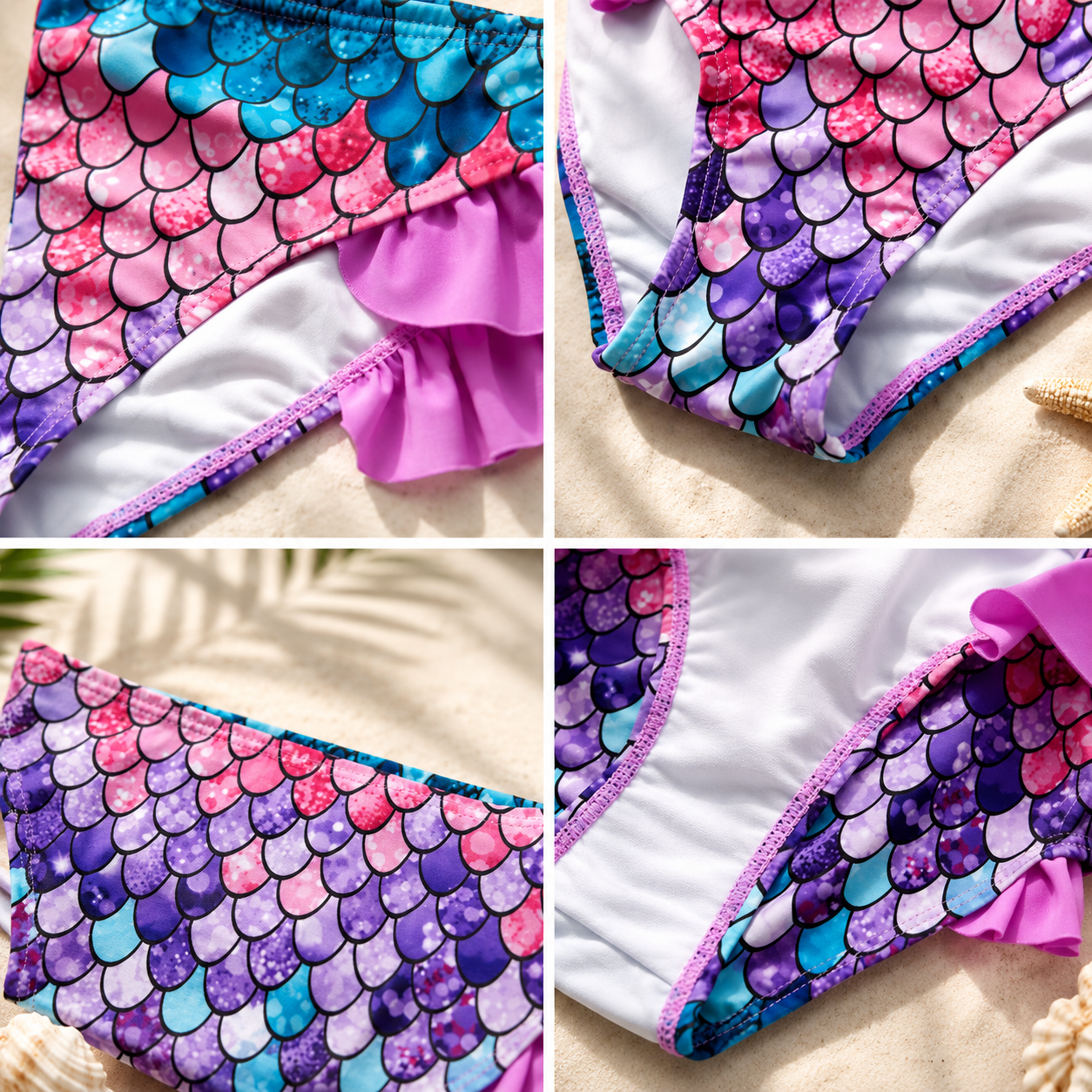 Girls Swimsuit Kids Bikini Ruffle Two Piece