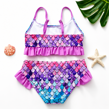 Girls Swimsuit Kids Bikini Ruffle Two Piece