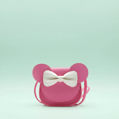 Girls Purse Cute Mouse Crossbody Bag Bow