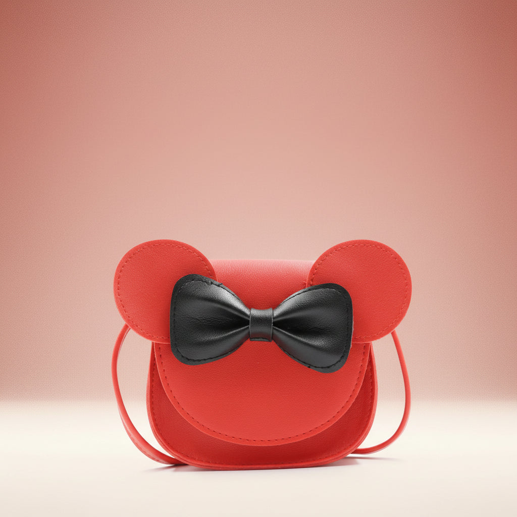 Girls Purse Cute Mouse Crossbody Bag Bow