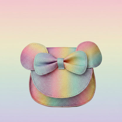 Girls Purse Cute Mouse Crossbody Bag Bow