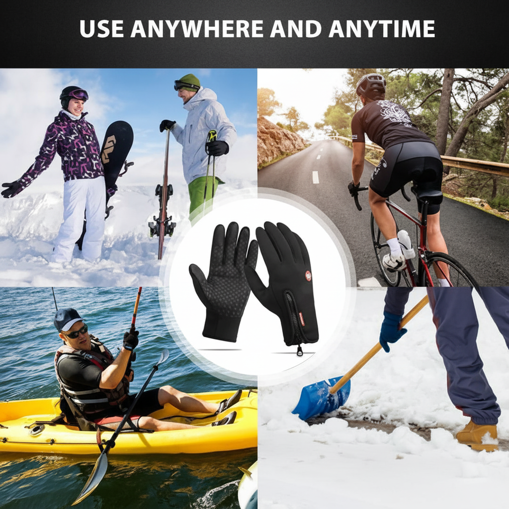 Winter Gloves Touchscreen Thermal Windproof
