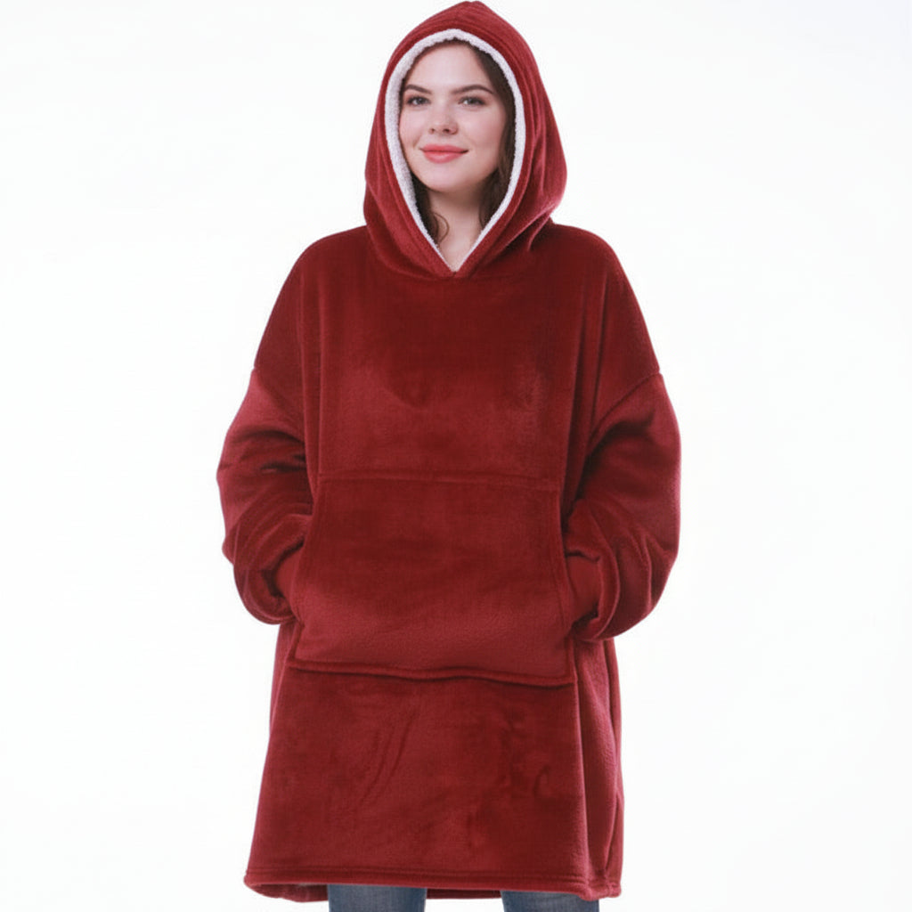 Wearable Cozy Blanket Hooded Thick Warm