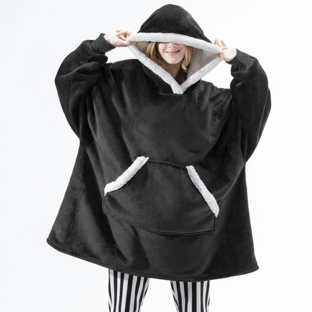 Wearable Cozy Blanket Hooded Thick Warm