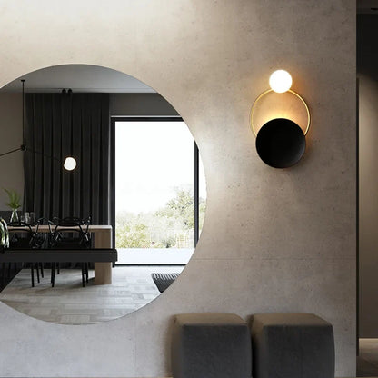 Designer Glass Wall Lamp Modern Round