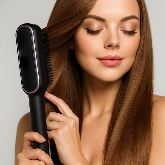 Hair Straightening Comb Heated Styling Brush
