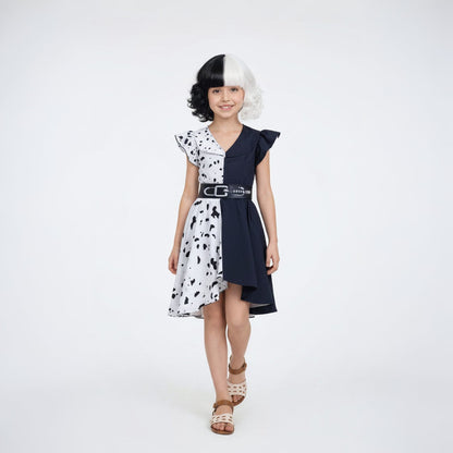 Halloween Costume Dalmatian Dress Cape