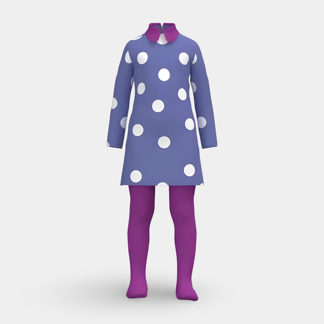 Halloween Costume Polka Dot Dress Wig
