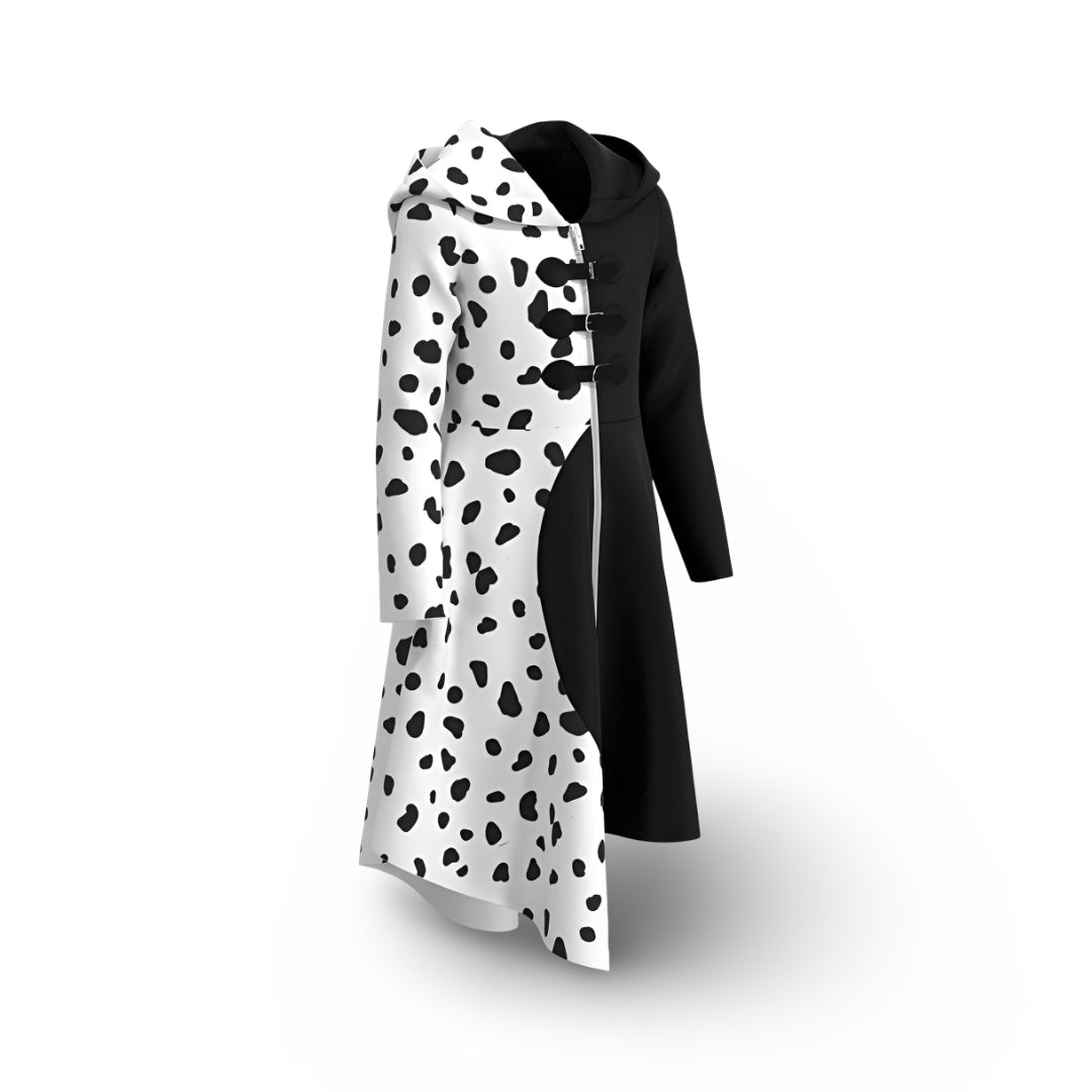 Halloween Costume Spotted Dress Cape Cosplay