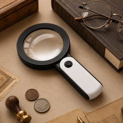 Handheld Magnifying Glass LED Foldable Lighted Lens