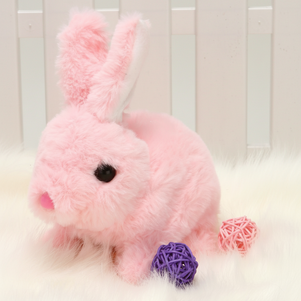 Realistic Plush Bunny Toy Interactive