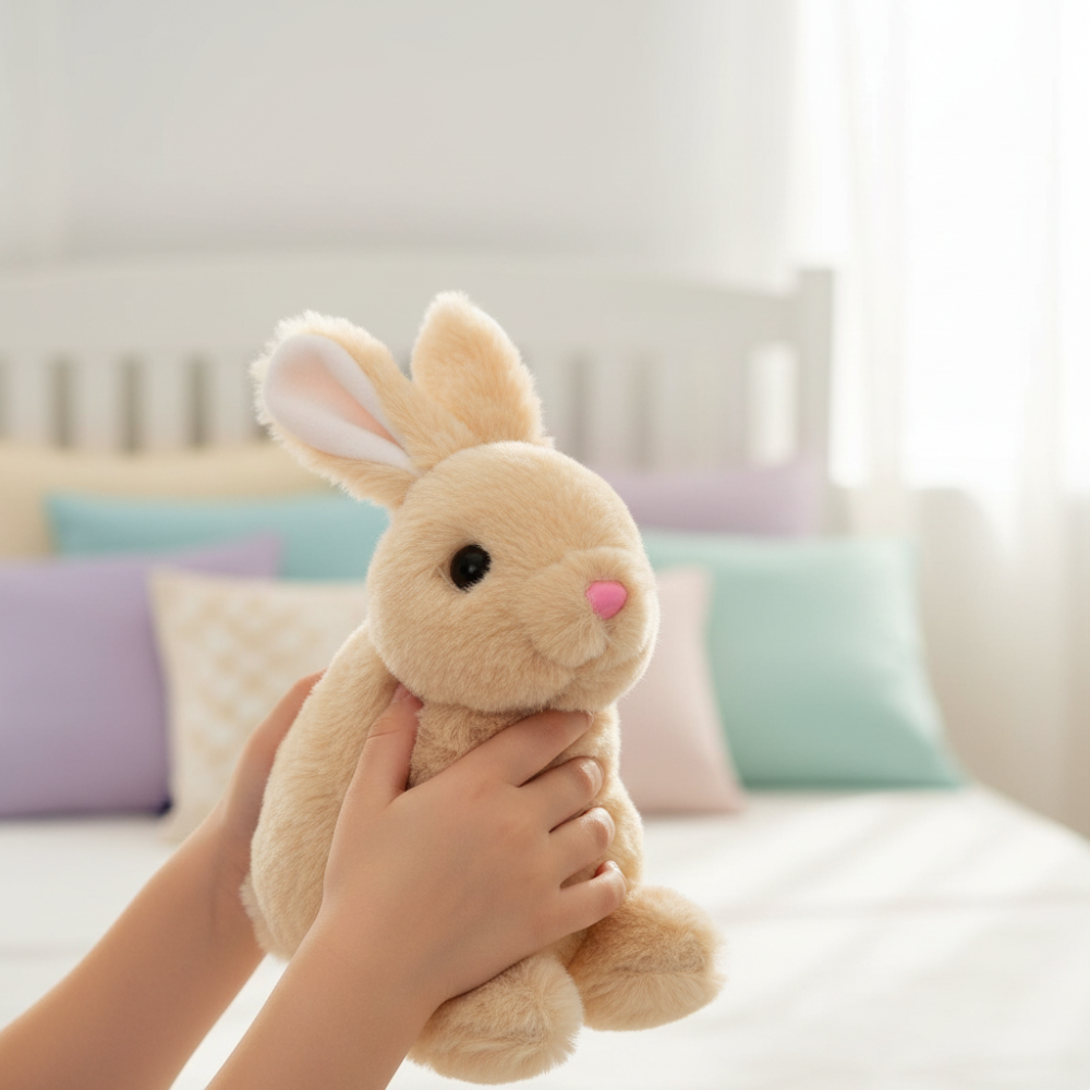 Realistic Plush Bunny Toy Interactive