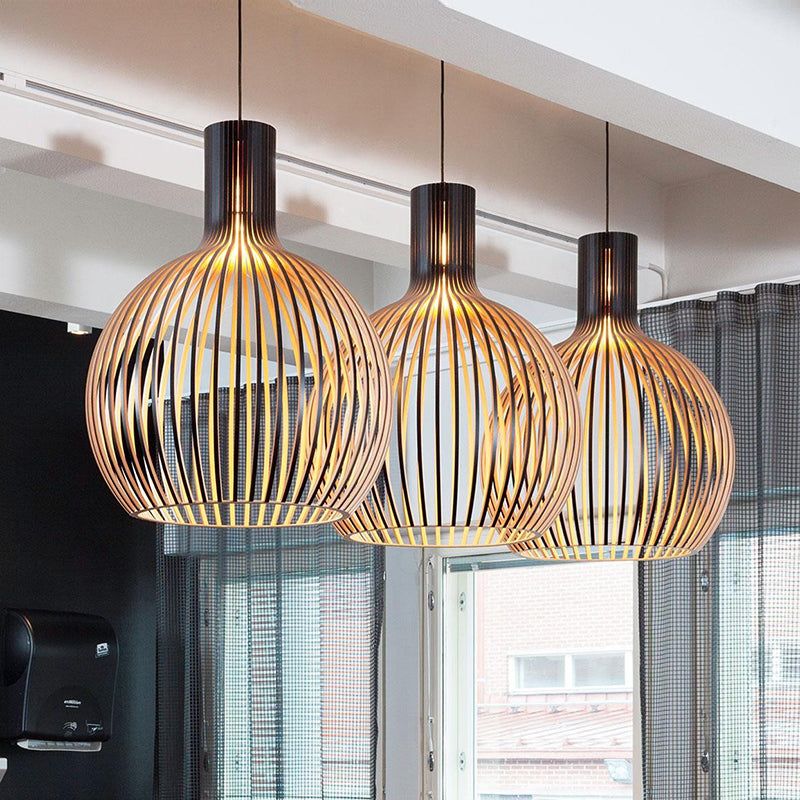 Handcrafted Wooden Pendant Light Natural