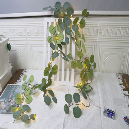 Home Decor LED Garland Eucalyptus Rattan
