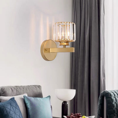 Crystal Wall Light Modern Glass & Iron