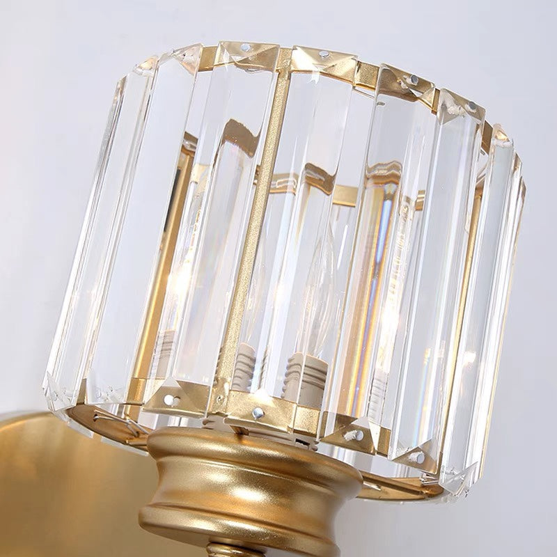 Crystal Wall Light Modern Glass & Iron
