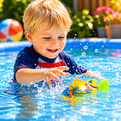 Interactive Kids Bath Toys LED Floating Fish