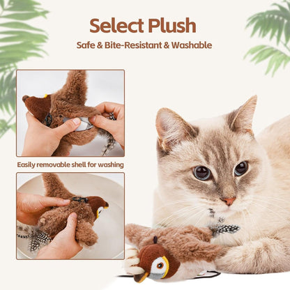 Cat Toy Interactive Bird Sound Flapping