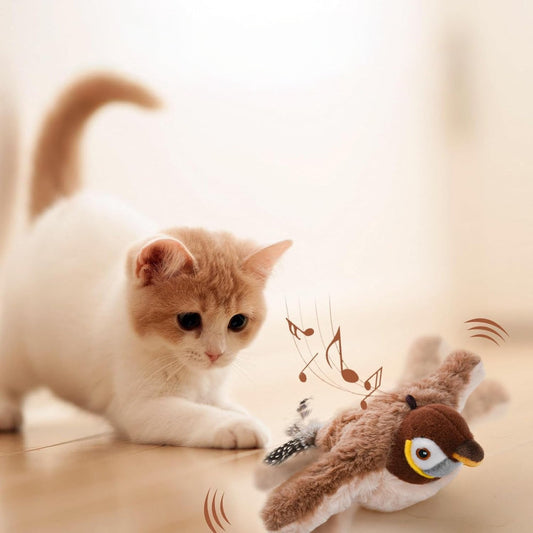 Cat Toy Interactive Bird Sound Flapping