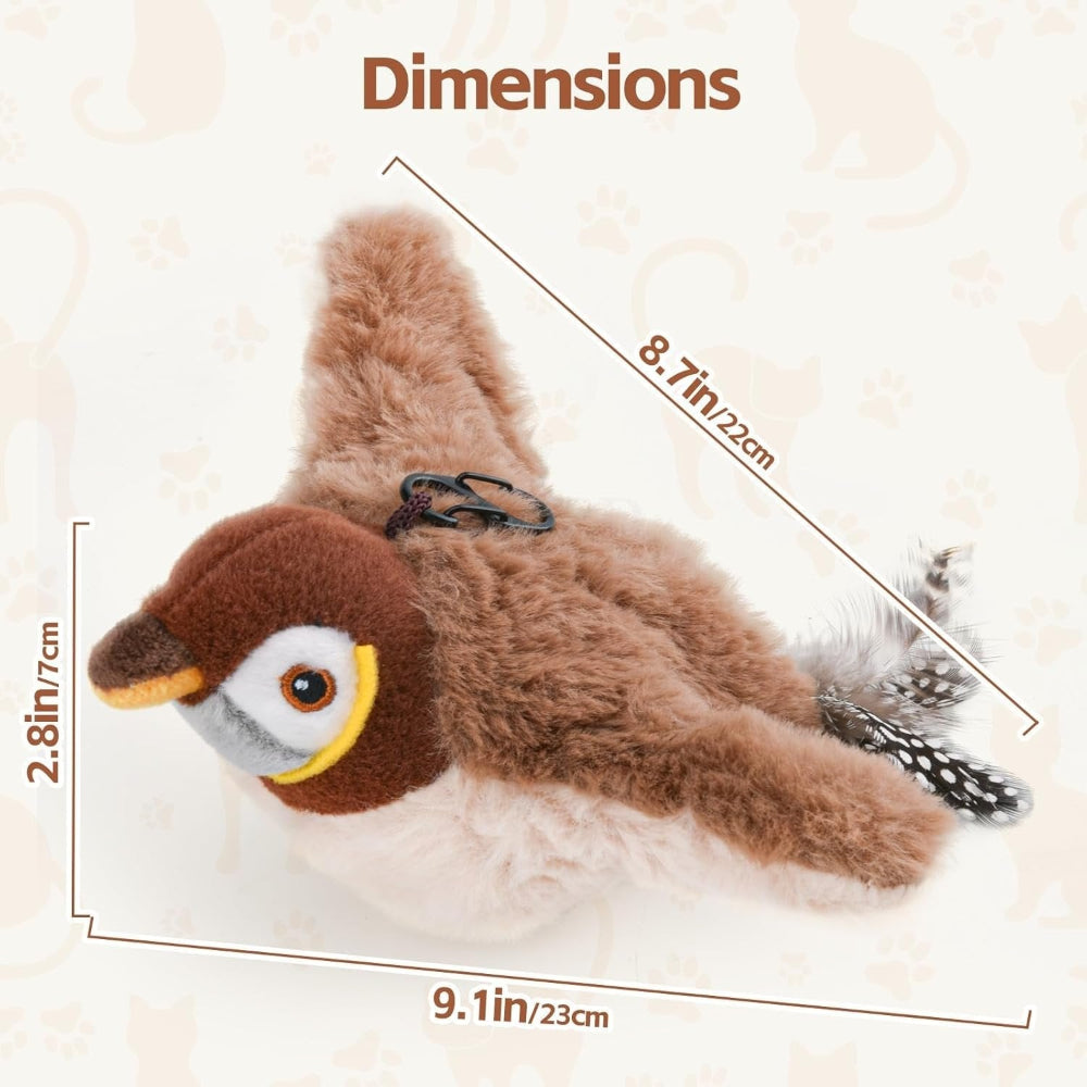 Cat Toy Interactive Bird Sound Flapping