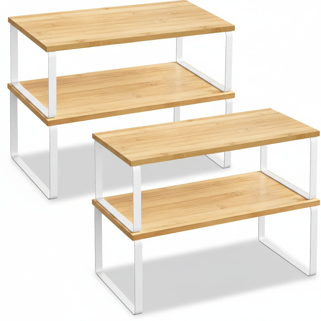 Shelf Organizer Stackable Metal Kitchen