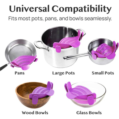 Kitchen Strainer Clip Style Pot Pasta