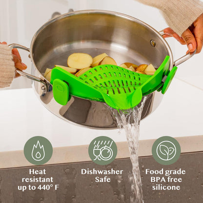 Kitchen Strainer Clip Style Pot Pasta