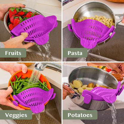 Kitchen Strainer Clip Style Pot Pasta