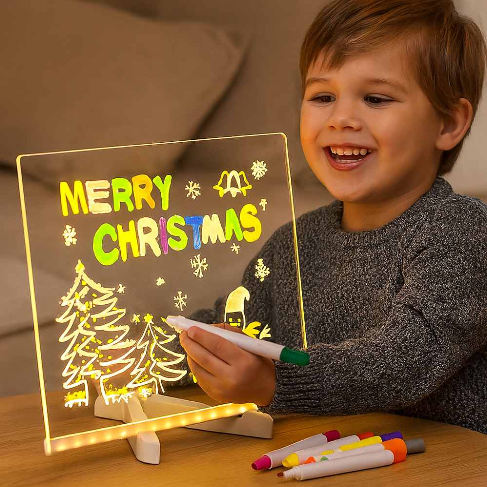 Drawing Writing Board LED Light Kids