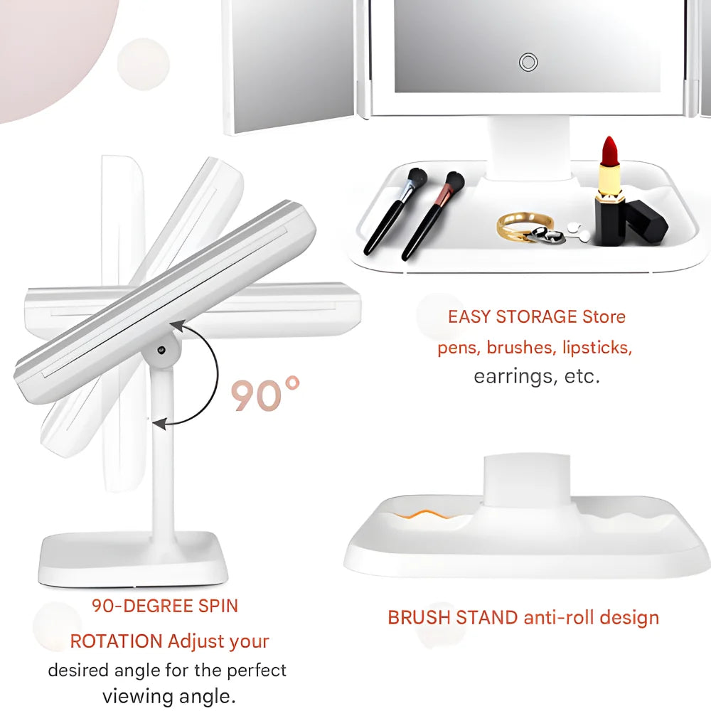 Mirror LED Makeup Triple Lighting