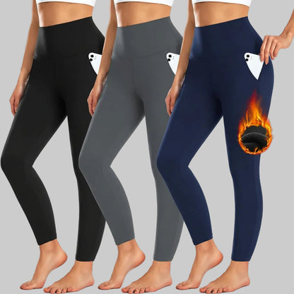 Leggings High Waist Pocket Winter Workout