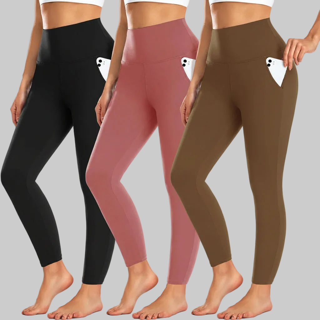 Leggings High Waist Pocket Winter Workout