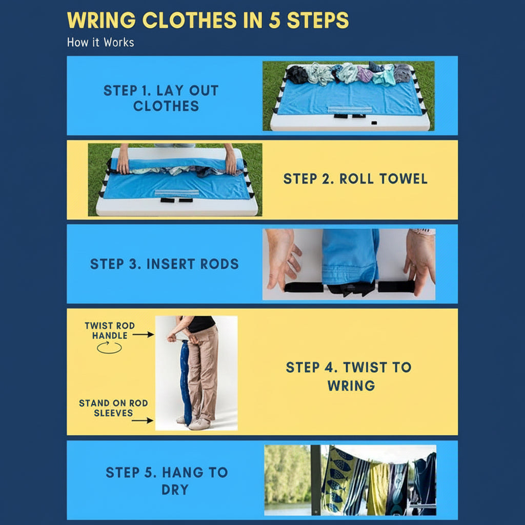 Clothes Wringer Portable Manual Laundry Hand