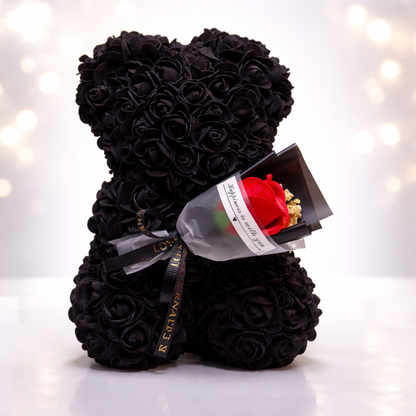Table Decor Rose Bear Artificial Flower Gift