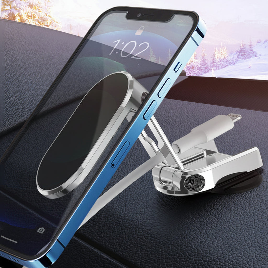 Car Phone Mount Magnetic Dashboard Foldable