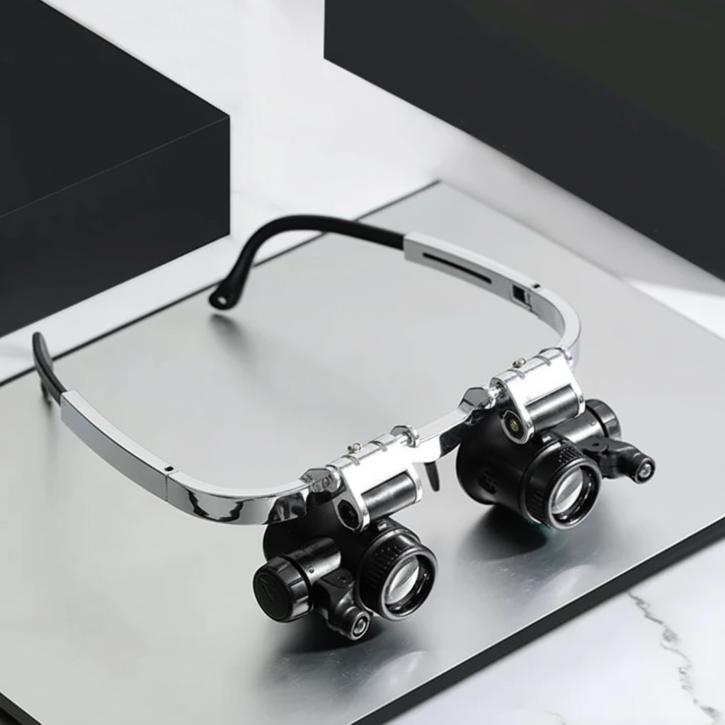 Magnifying Glass Headset LED Light