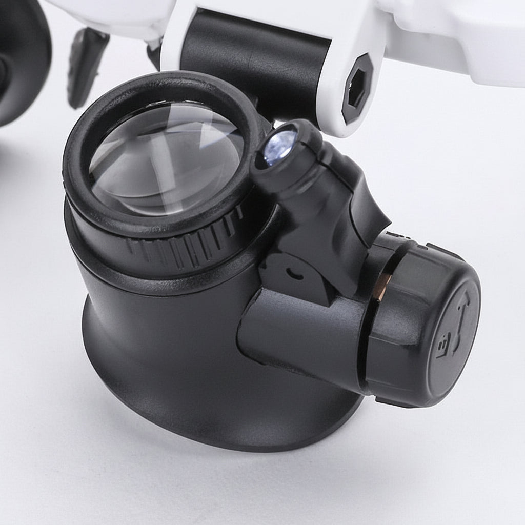 Magnifying Glass Headset LED Light