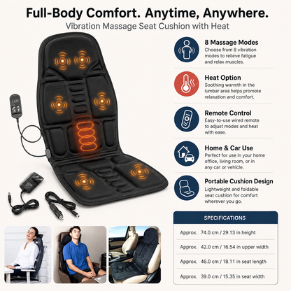 Massage Chair Pad Vibrating Car Seat Cover Cushion