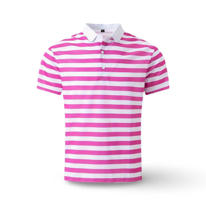 Men's Polo Shirt Striped Short Sleeve Summer