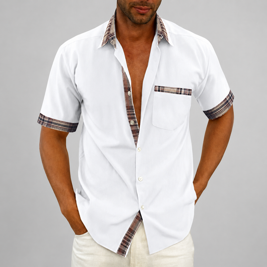 Men's Button Up Casual Summer Shirt Short